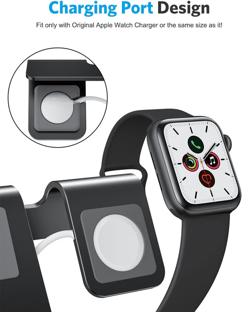 OMOTON Stand for Apple Watch - 2 in 1 Universal Desktop Stand Holder (Not Include Charger) for All iPhone 15 14 13 12 and Apple Watch Series 9/8/S...
